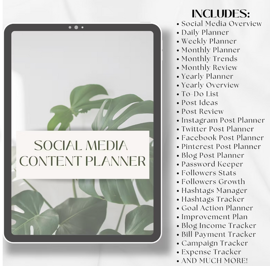 Social Media Content Planner Workbook